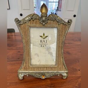 Vintage RAJ Ornate Shabby Chic Bead Embellished Picture Frame